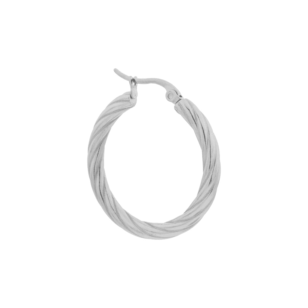 Twirl hoop silver