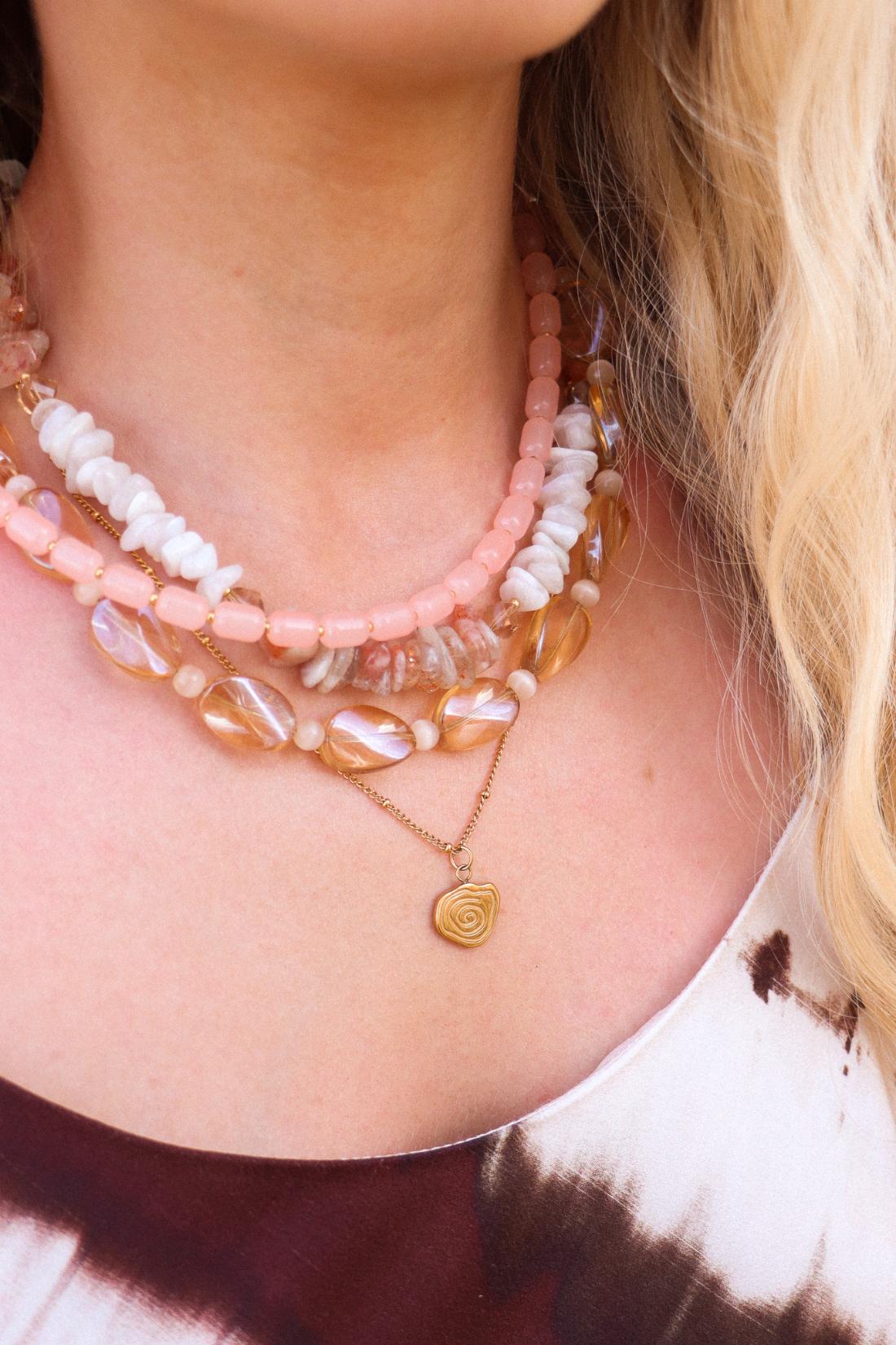 Twirl necklace gold