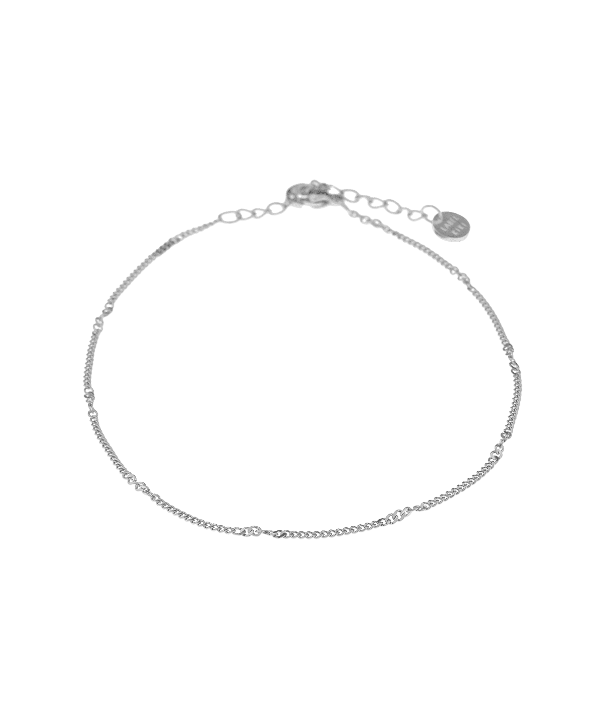 Twisted Chain Anklet Silver