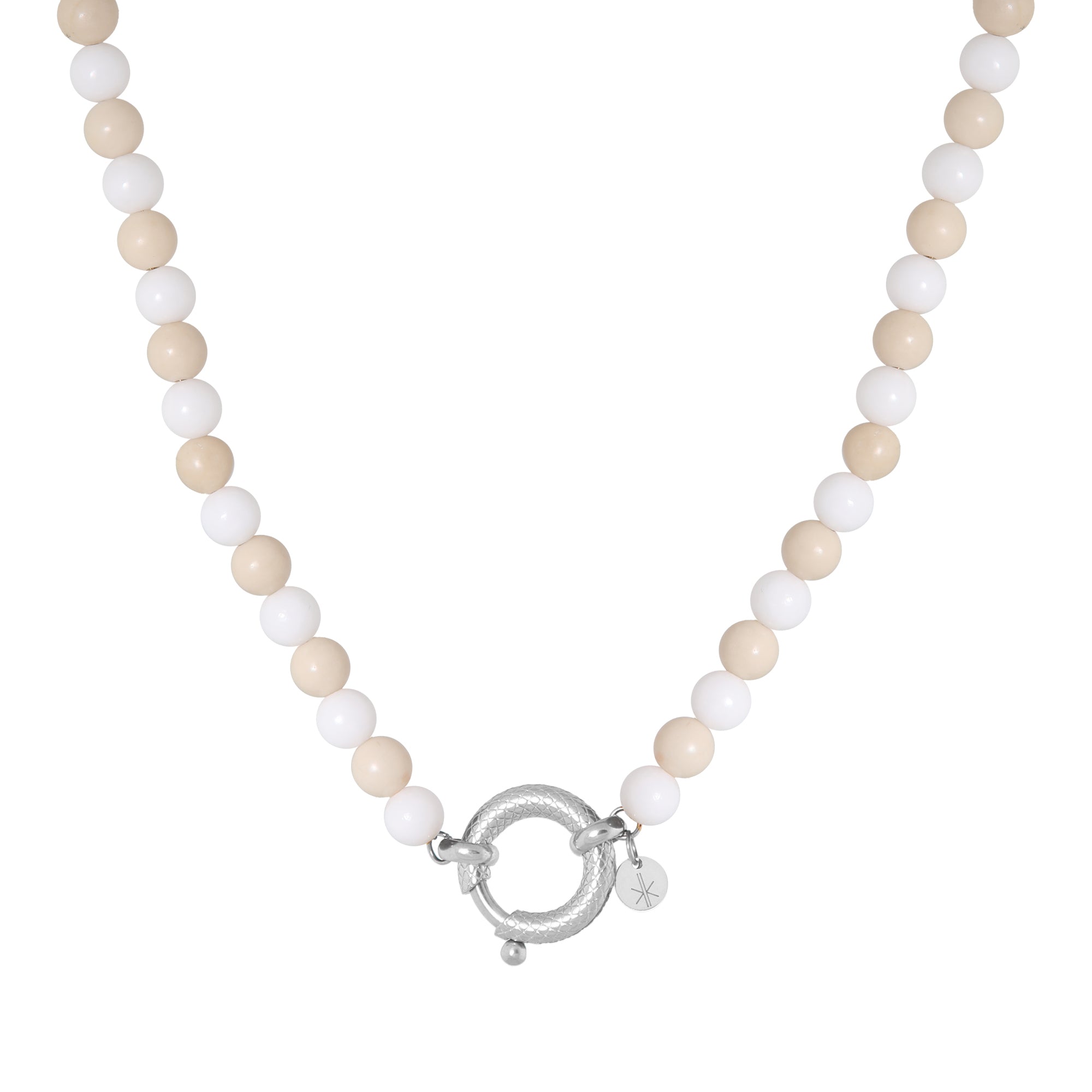 Vanilla snake necklace silver