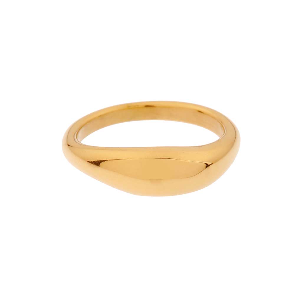 Wave ring gold - 8