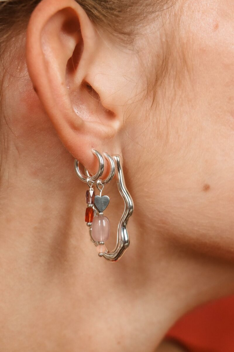 Wavy hoop silver