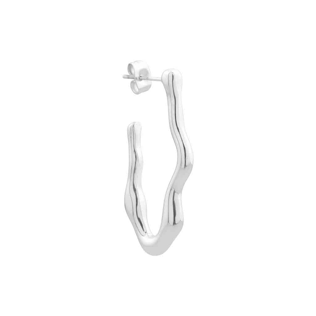 Wavy hoop silver