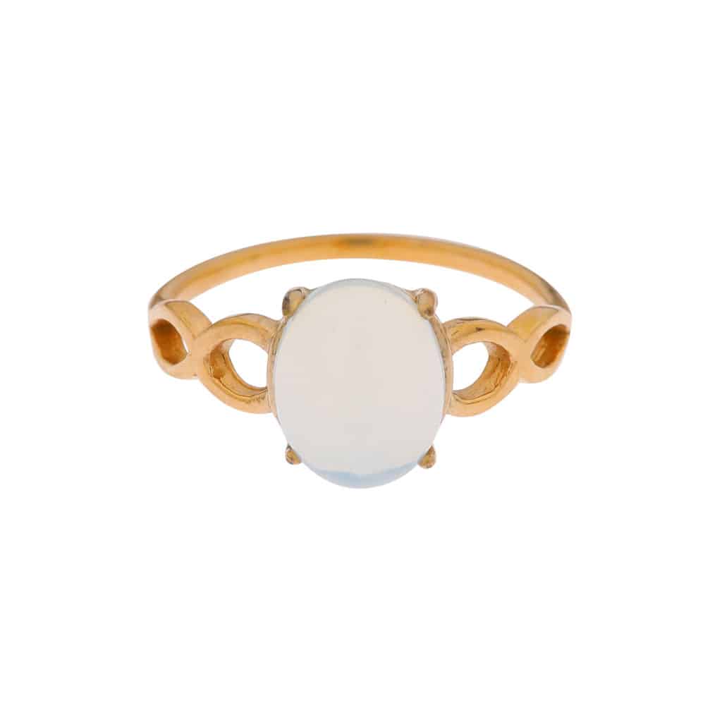 Wavy opal ring gold - 8