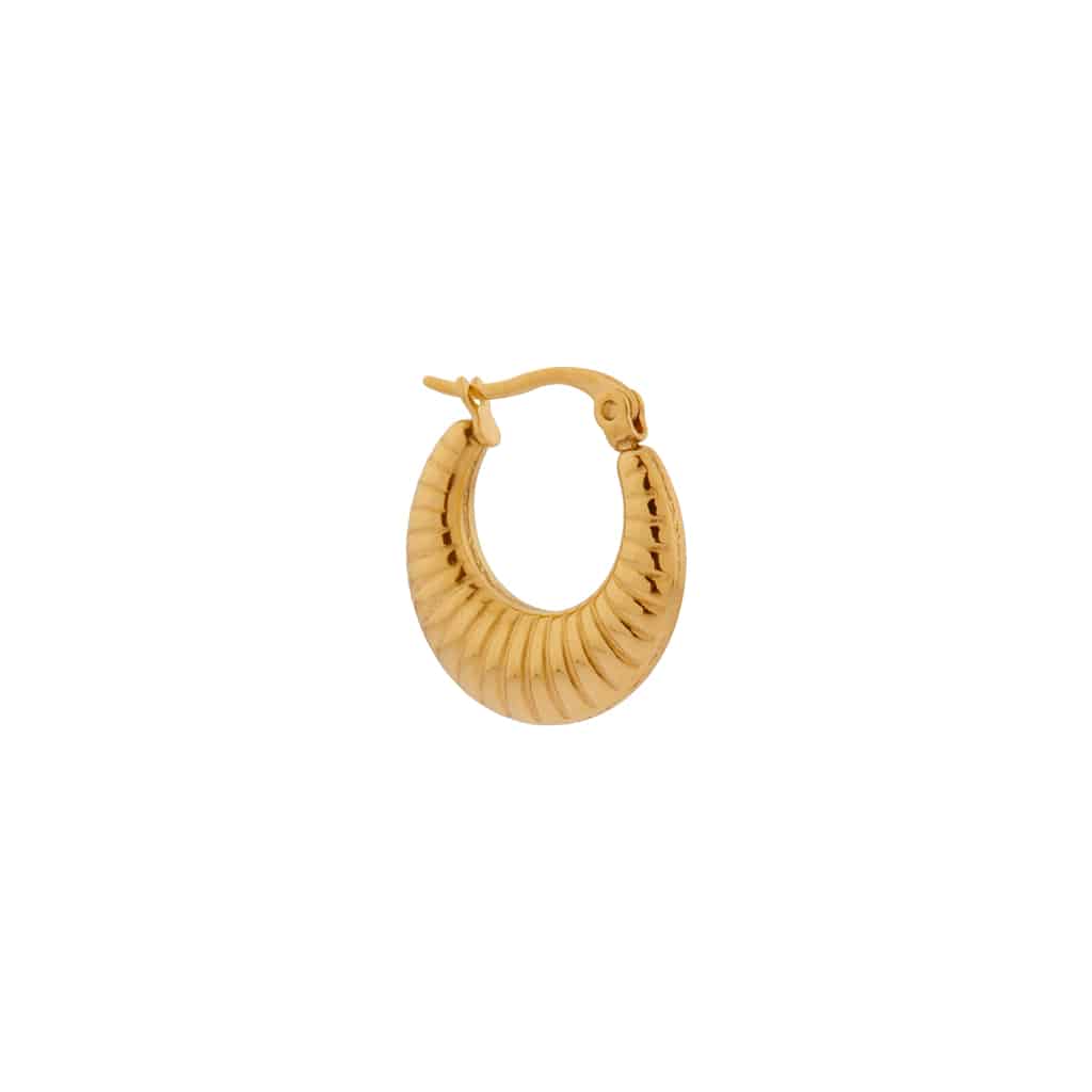 Whale hoop gold