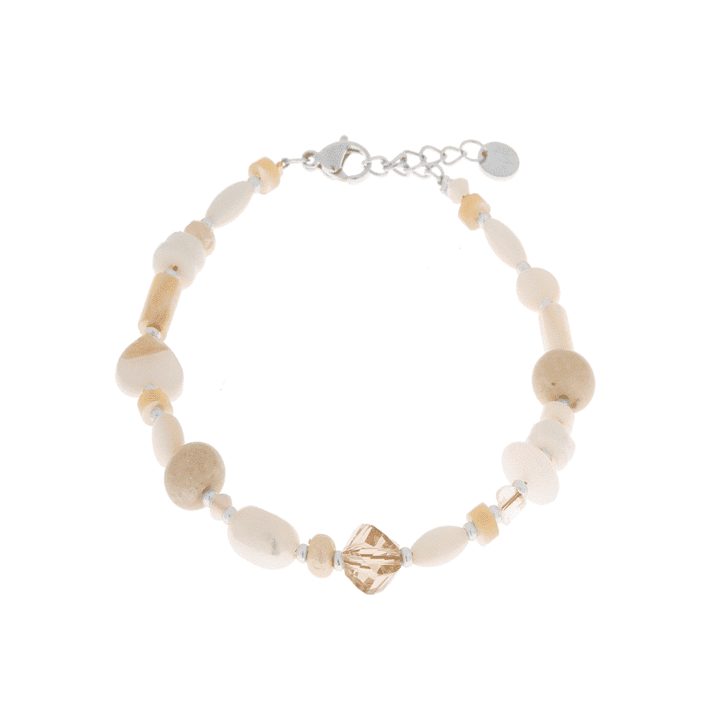 White beach bracelet silver