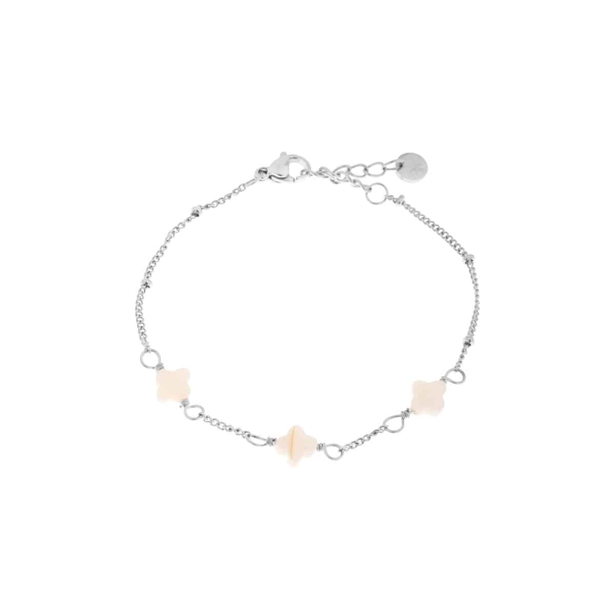 White clover bracelet silver