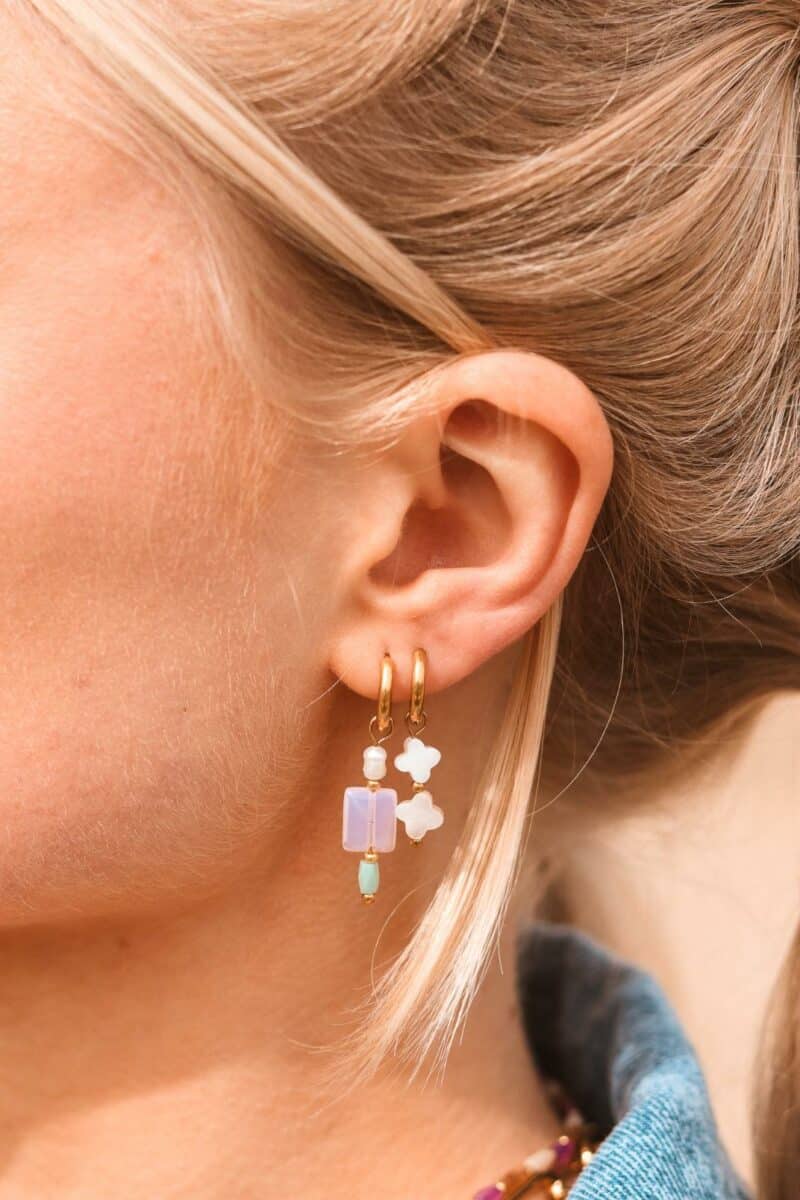 White clover hoop gold