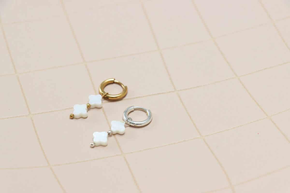 White clover hoop silver