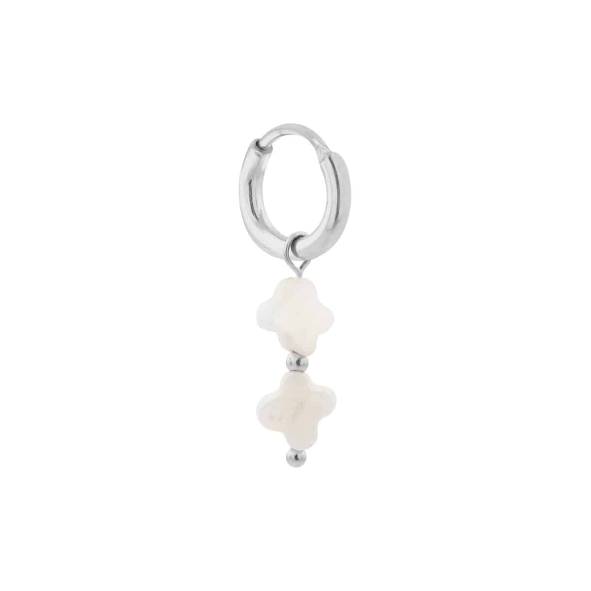 White clover hoop silver