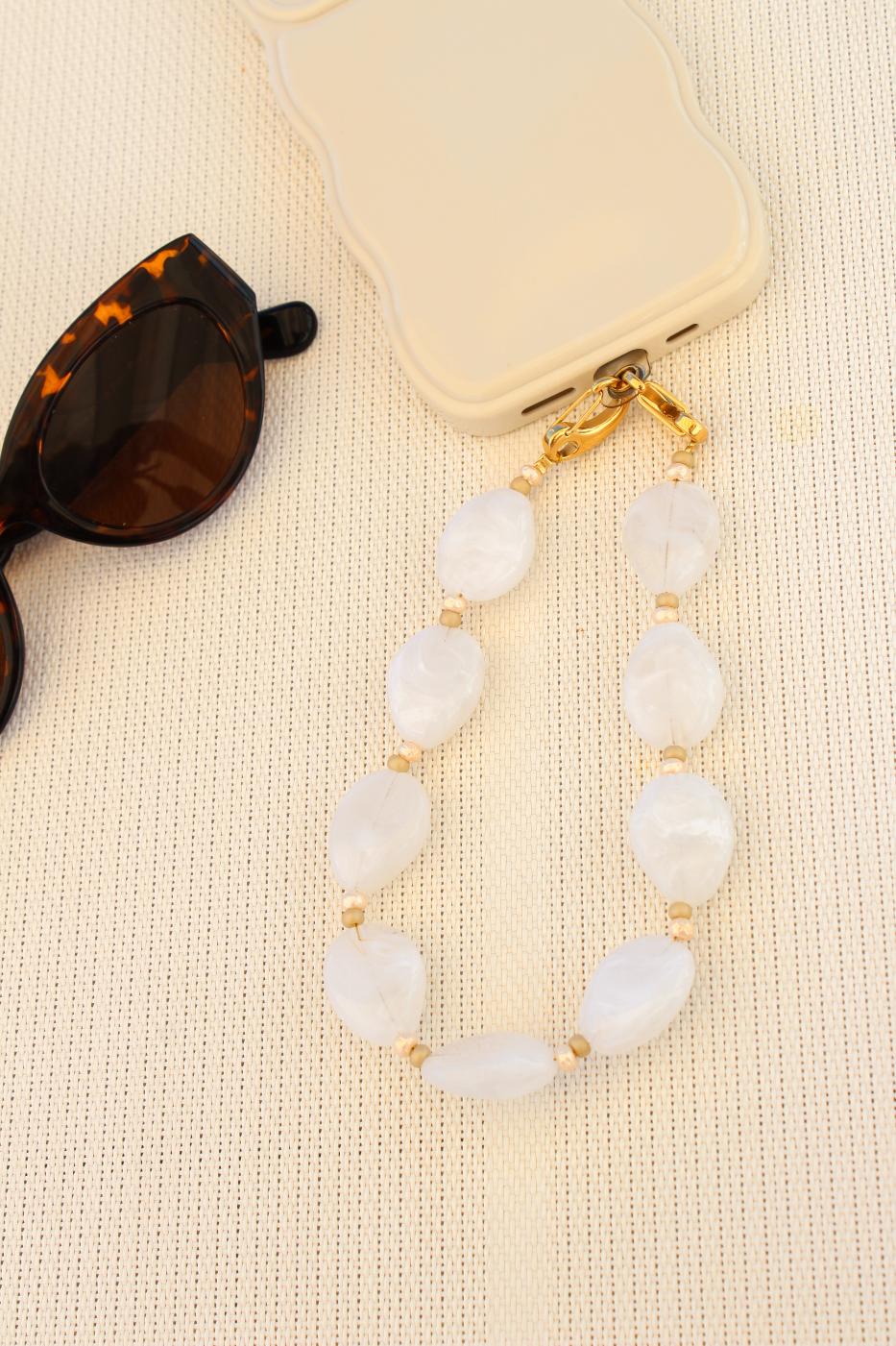White oval phone cord