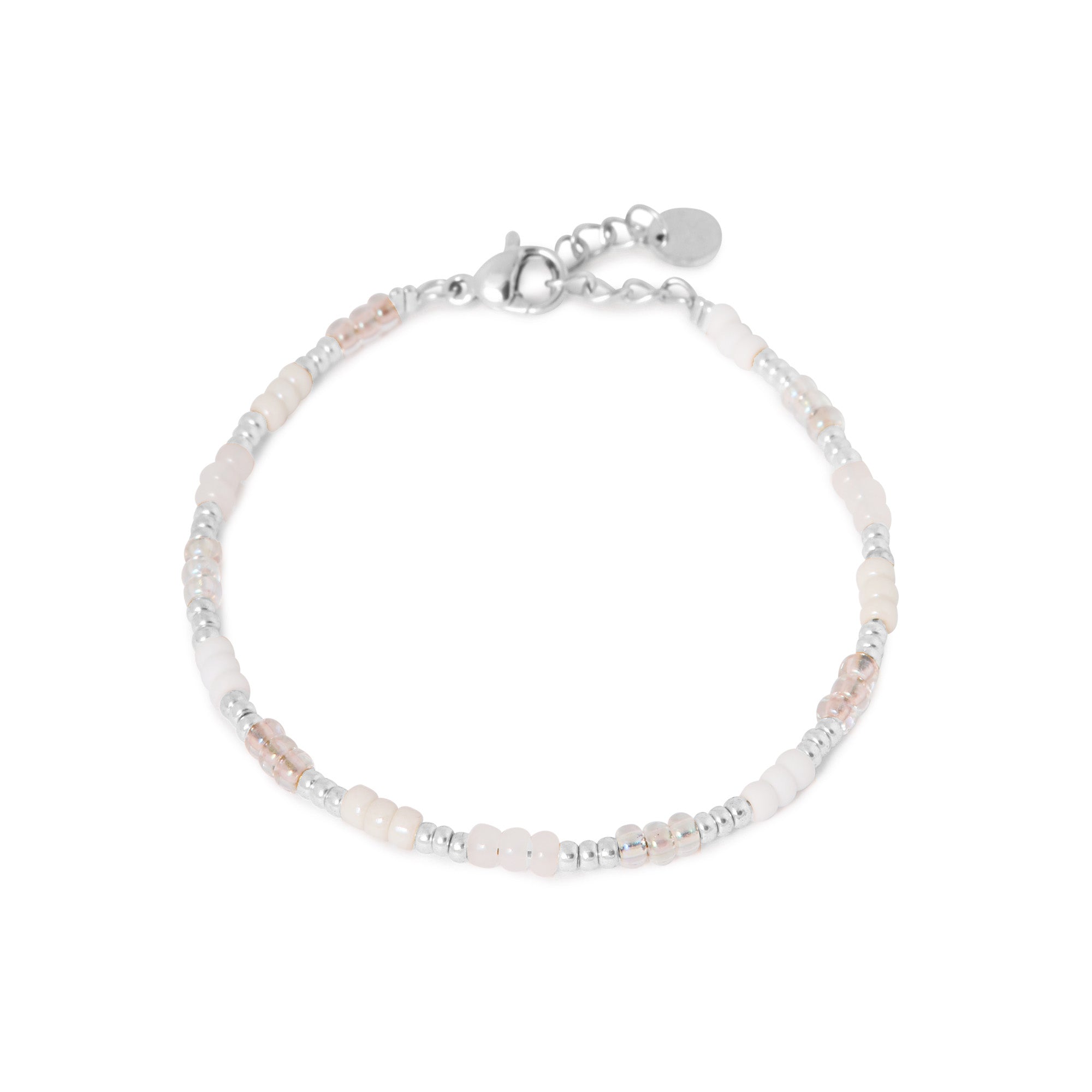 White rainbow bracelet silver