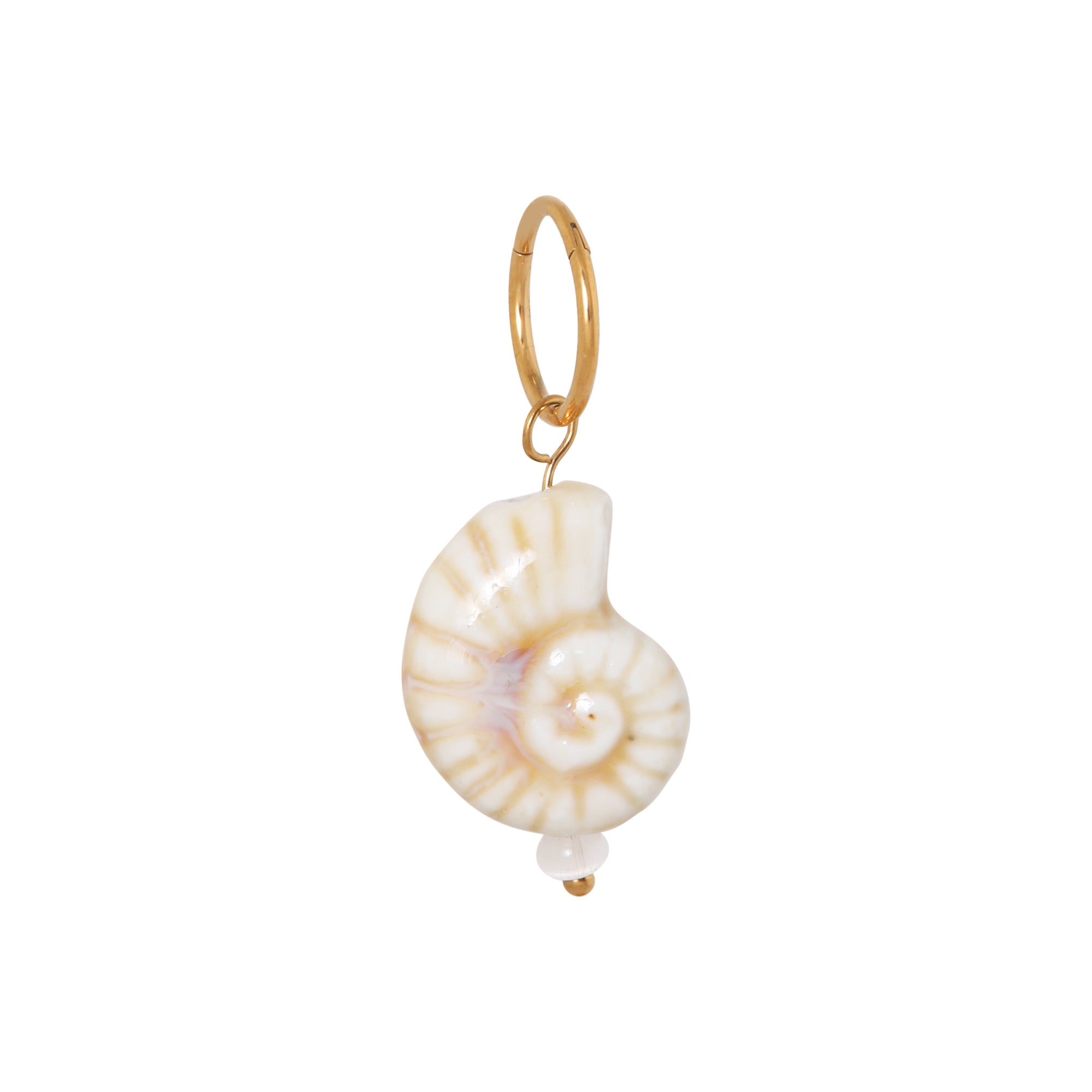 White shell charm gold