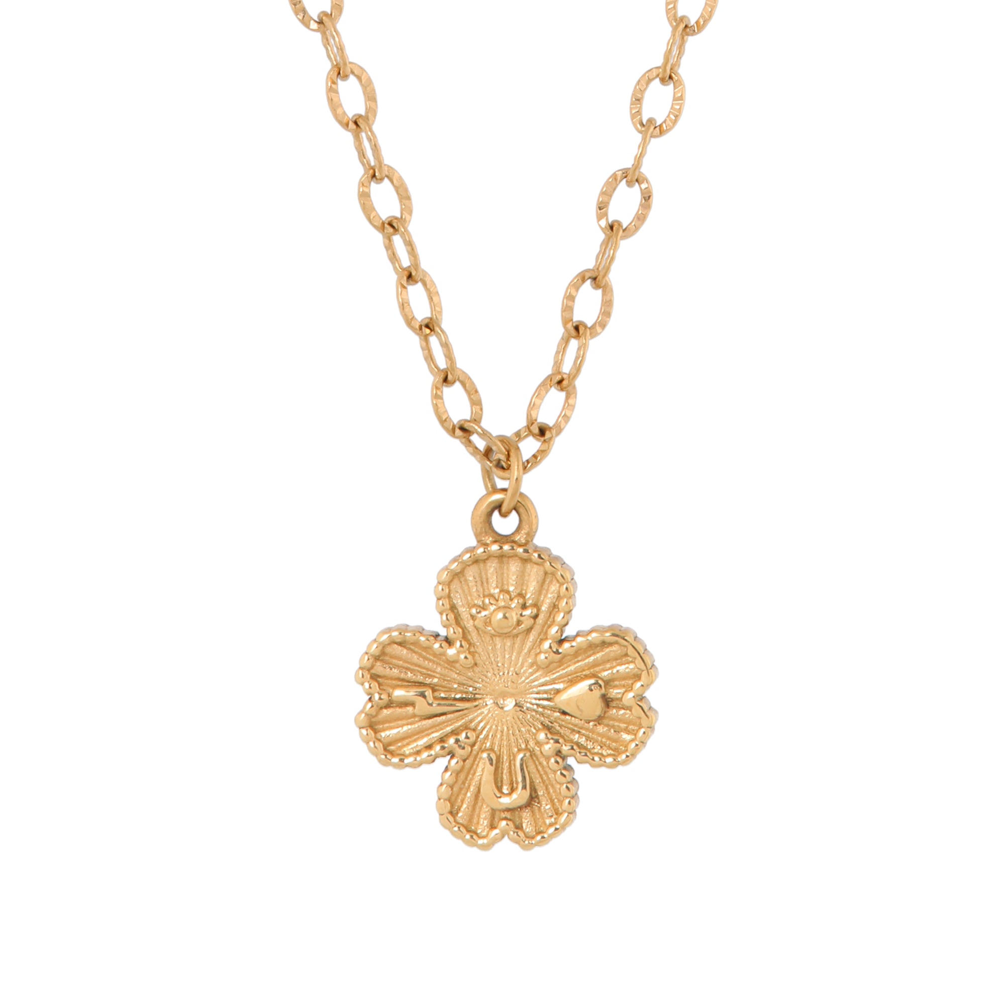 Wish me luck necklace gold