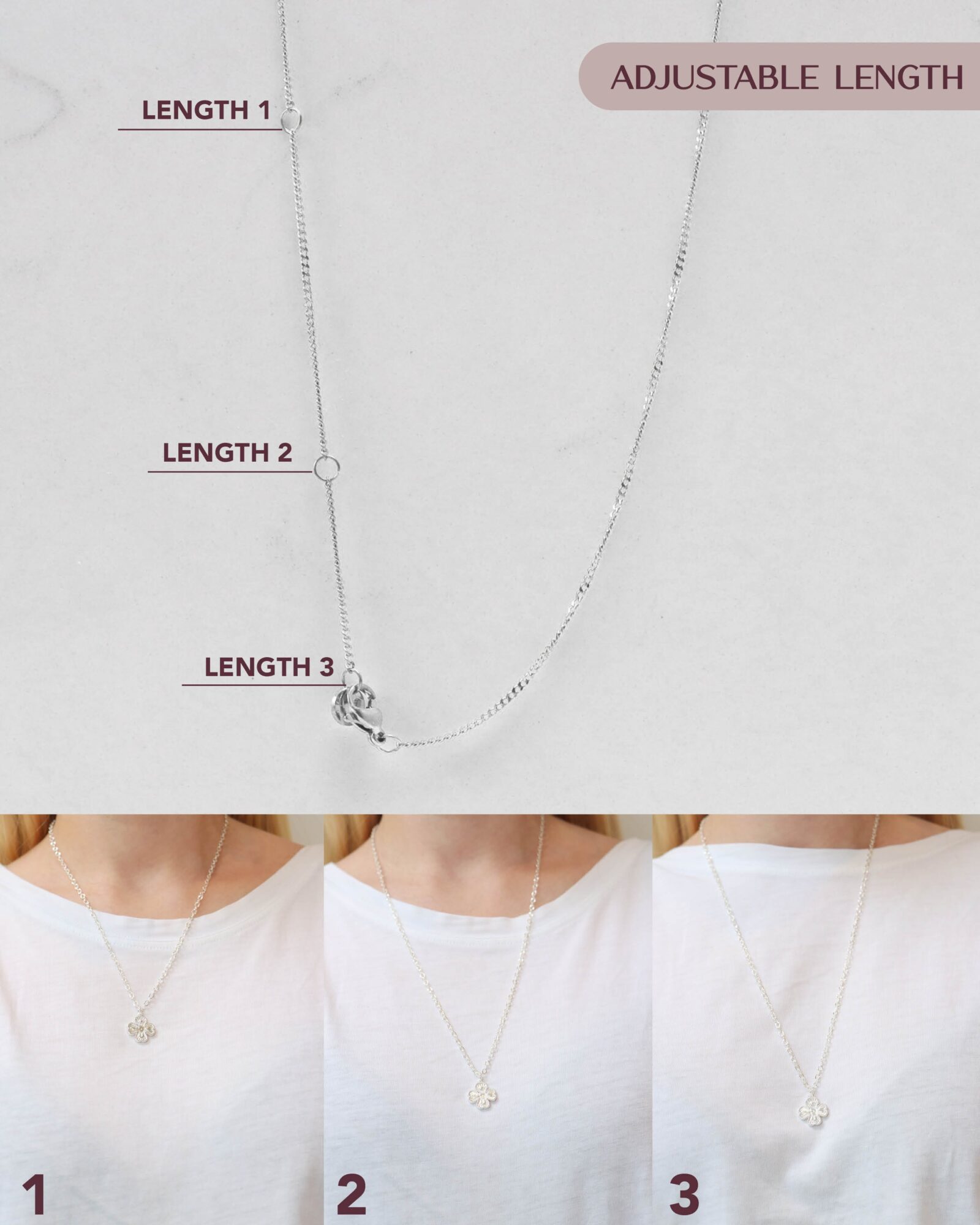 Wish me luck necklace silver