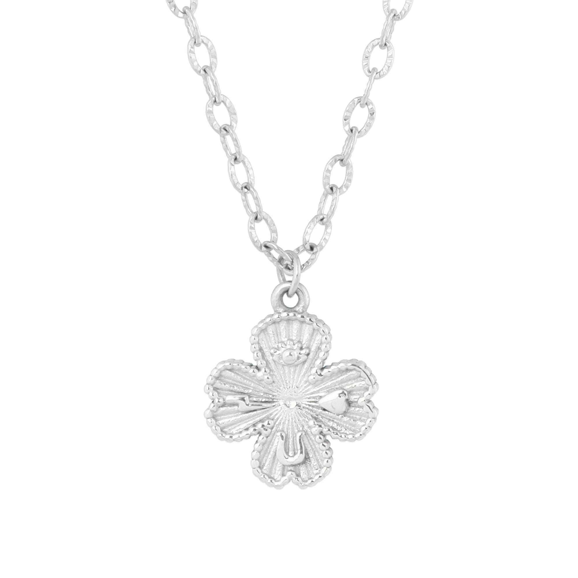 Wish me luck necklace silver