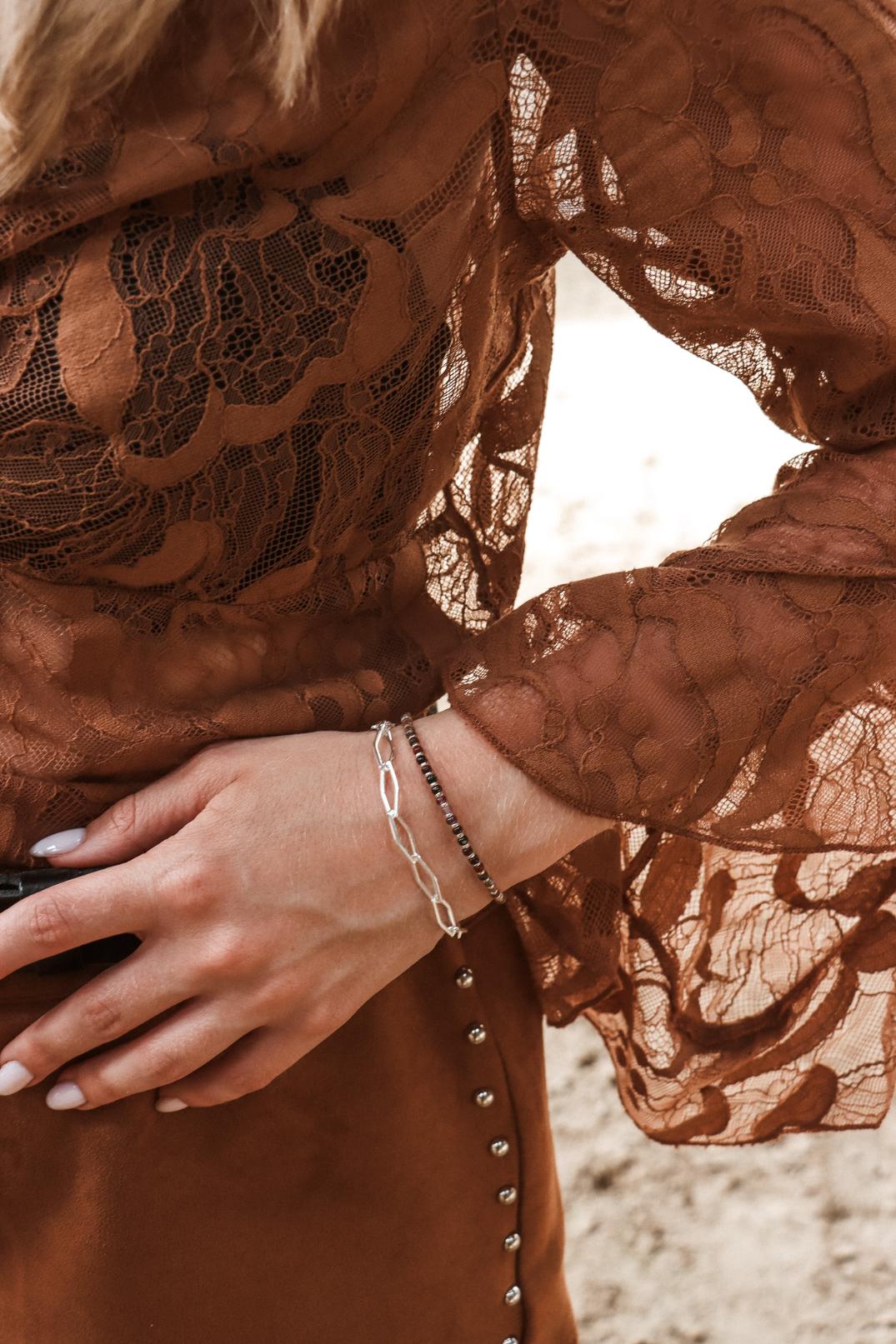 Wobbly bracelet silver