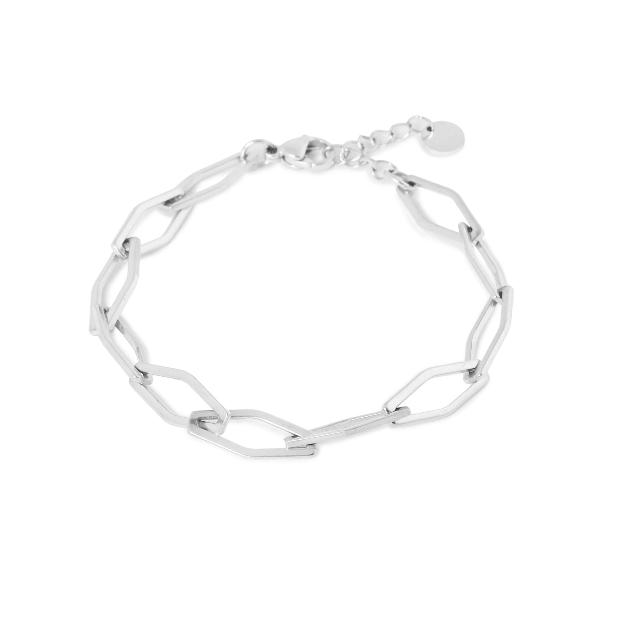 Wobbly bracelet silver