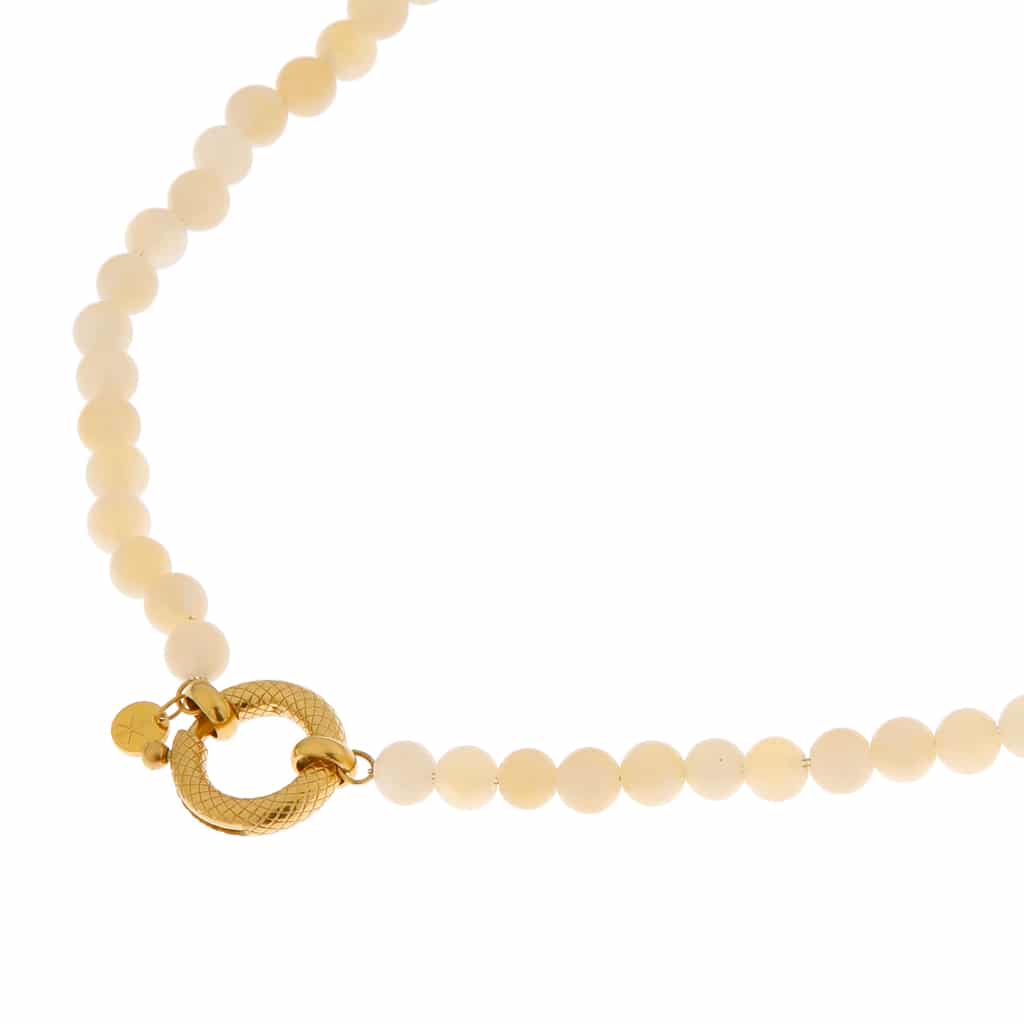 Yellow snake necklace gold
