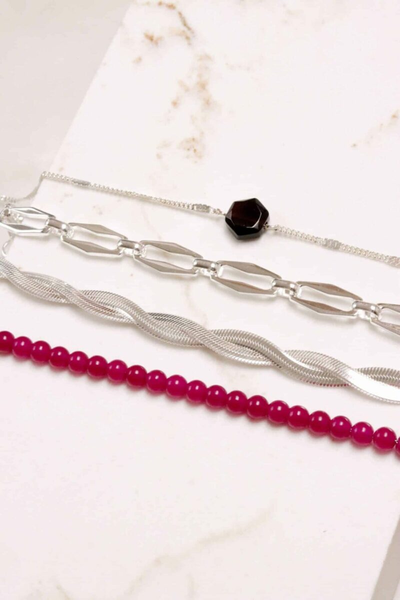 Zipper bracelet silver