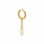 Double chain hoop gold