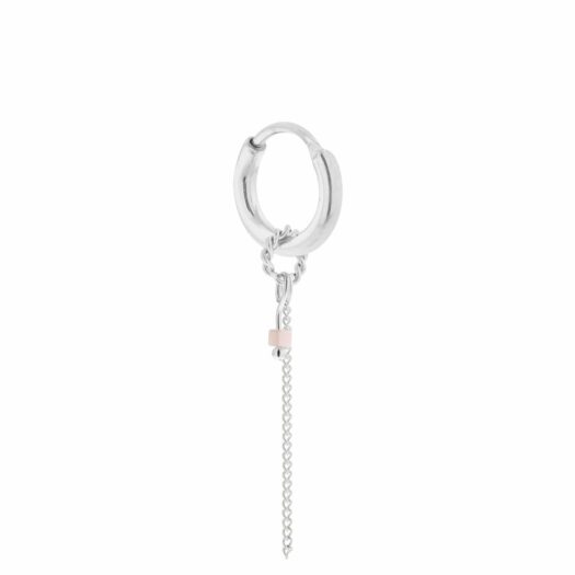 Single chain lila hoop silver