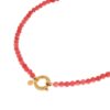 Red snake necklace gold