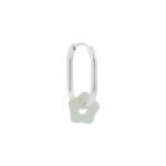 Oval Mint hoop silver