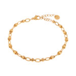 Oval loop bracelet gold