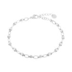 Oval loop bracelet silver