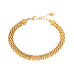Flat chain bracelet gold