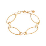 Infinity oval bracelet gold