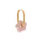 Oval flower hoop gold