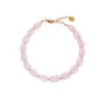 Pink beads bracelet gold