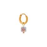 Flower power hoop gold