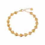 Round hearts bracelet gold