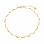 Half moon anklet gold
