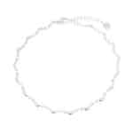 Half moon anklet silver