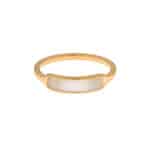 Small white ring gold