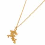 Coral necklace gold