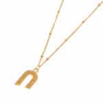 Rainbow twirl necklace gold