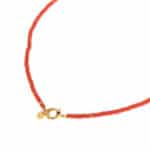 Coral kiss necklace gold