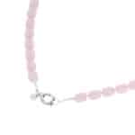 Pink beads necklace silver