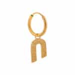 Rainbow twirl hoop gold