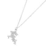 Coral necklace silver