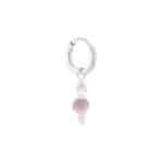 Misty lilac hoop silver