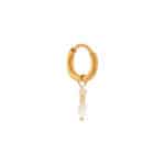 White drop hoop gold