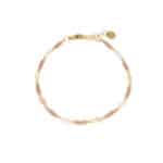 White drop bracelet gold