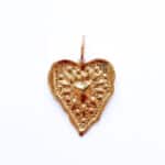 Bold heart charm gold