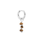 Triple brown hoop silver